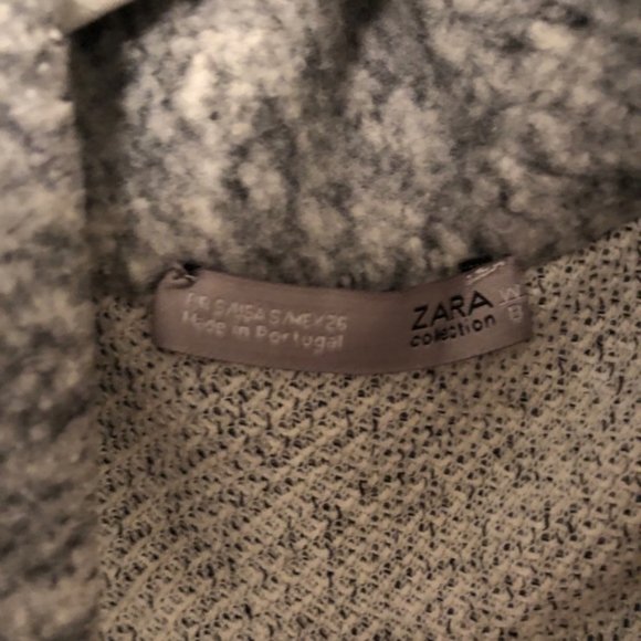 Zara Grey Marl Midi Coat S - Picture 9 of 9